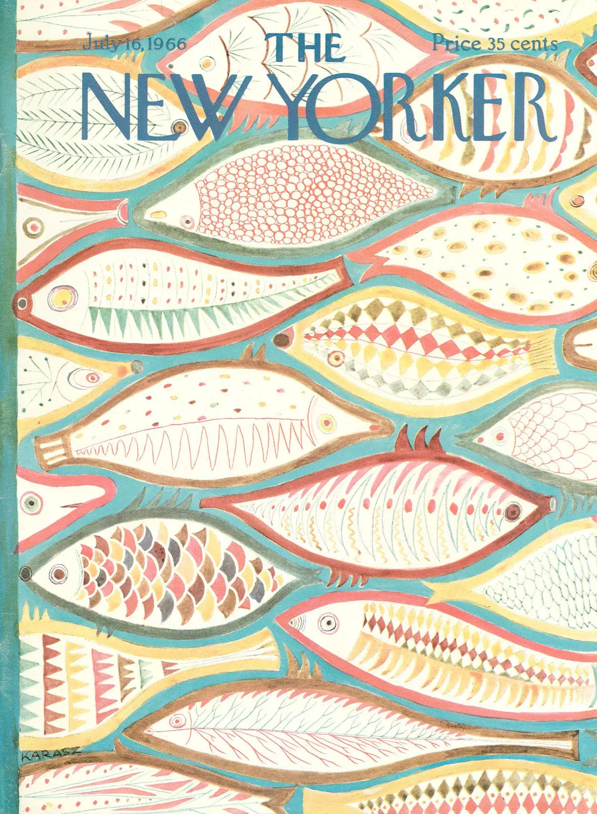 Обложка The New Yorker, 16 июля 1966, художник Илонка Карас