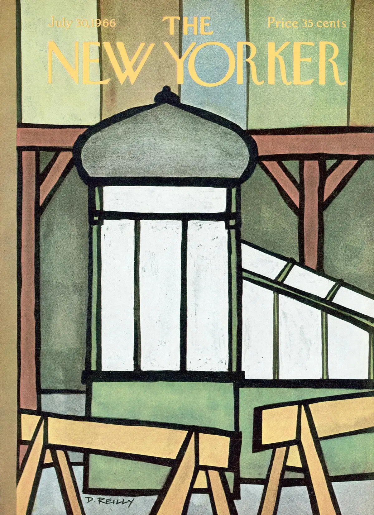 Обложка The New Yorker, 30 июля 1966, художник Дональд Райли