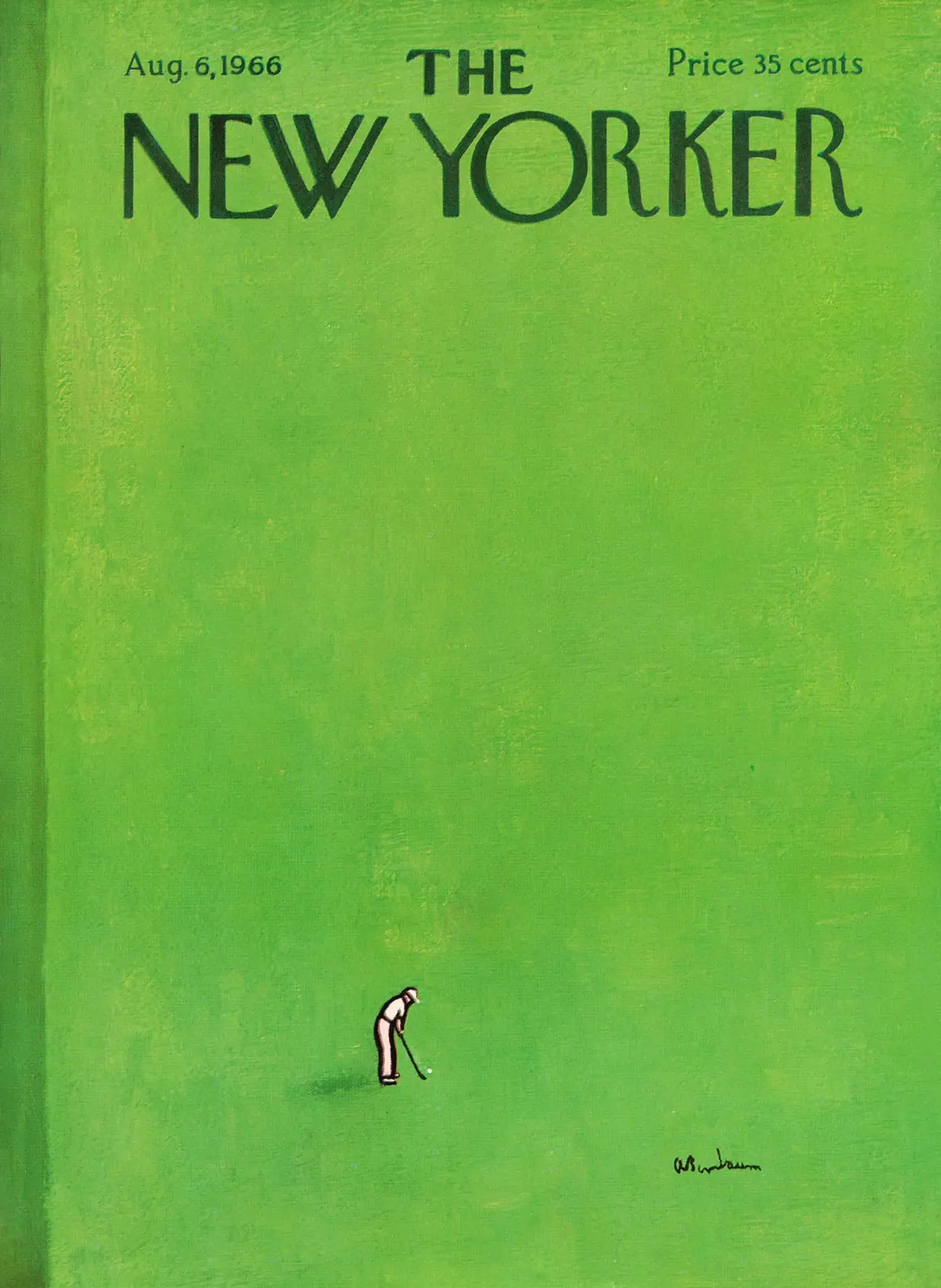 Обложка The New Yorker, 6 августа 1966, художник Эйб Бирнбаум