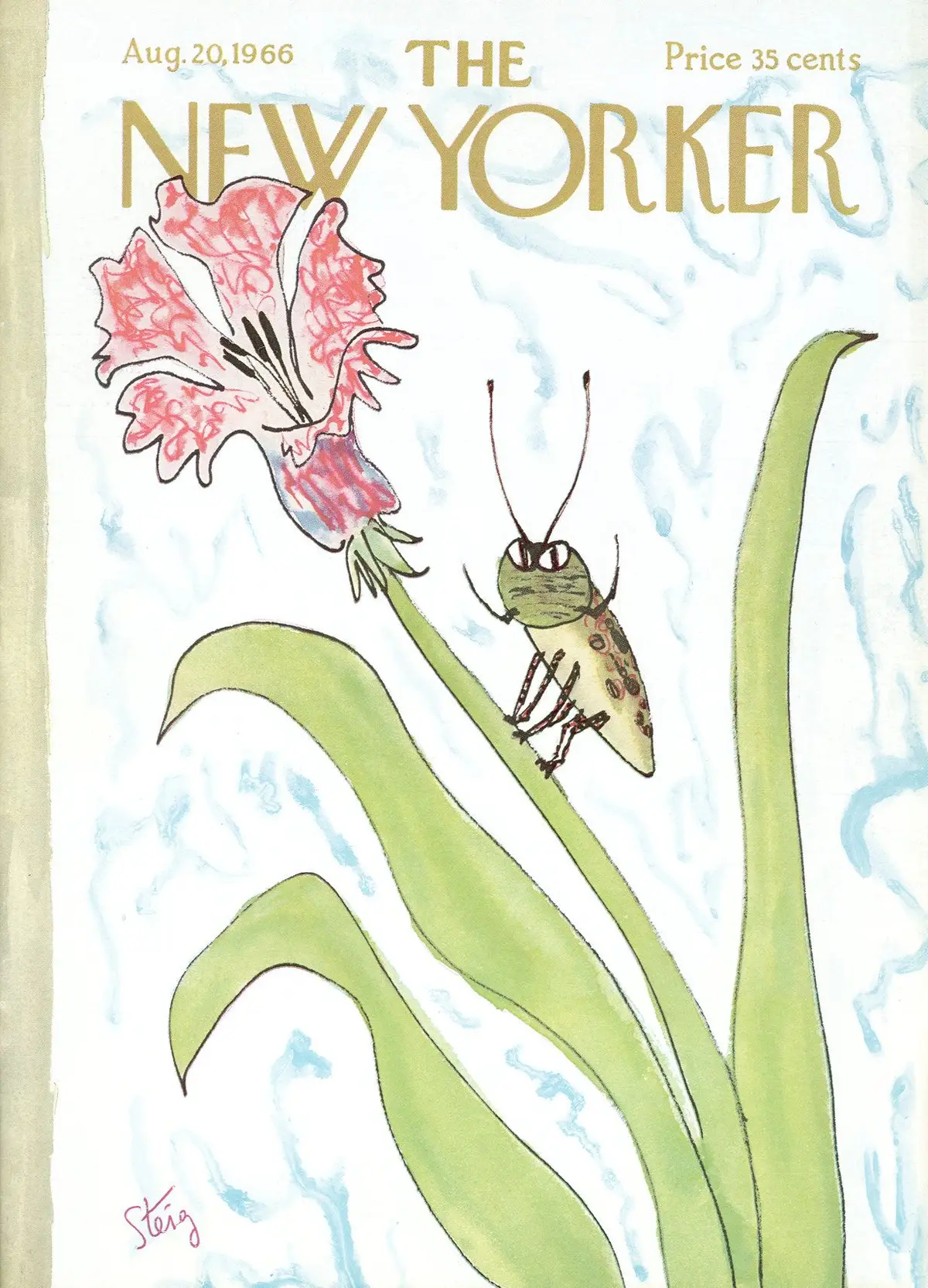 Обложка The New Yorker, 20 августа 1966, художник Уильям Стейг