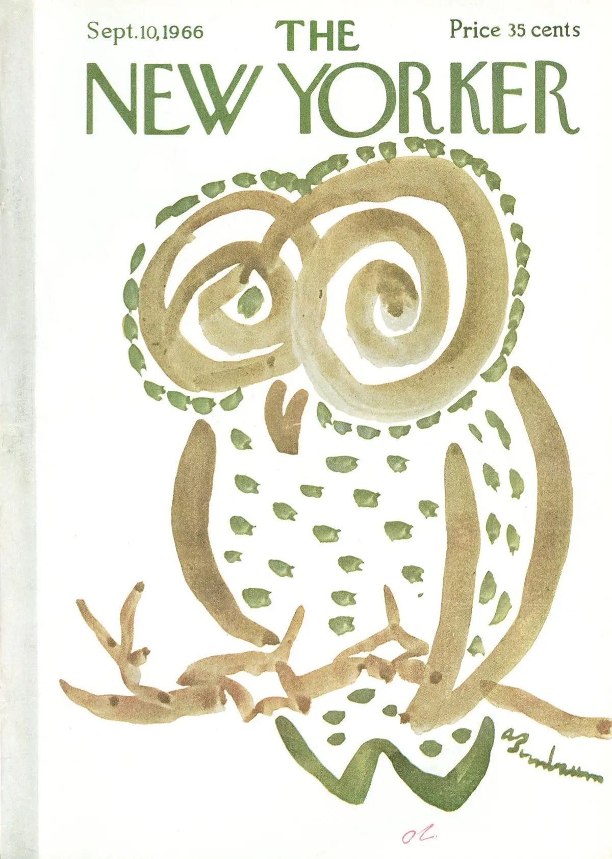 Обложка The New Yorker, 10 сентября 1966, художник Эйб Бирнбаум