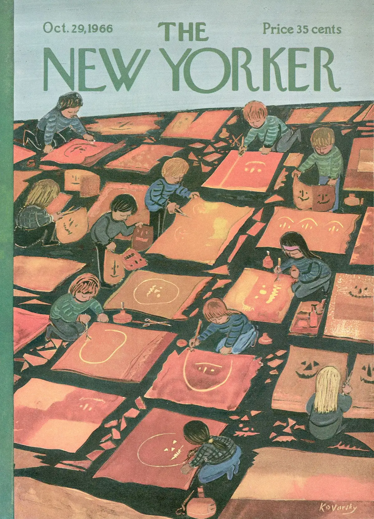 Обложка The New Yorker, 29 октября 1966, художник Анатоль Коварски
