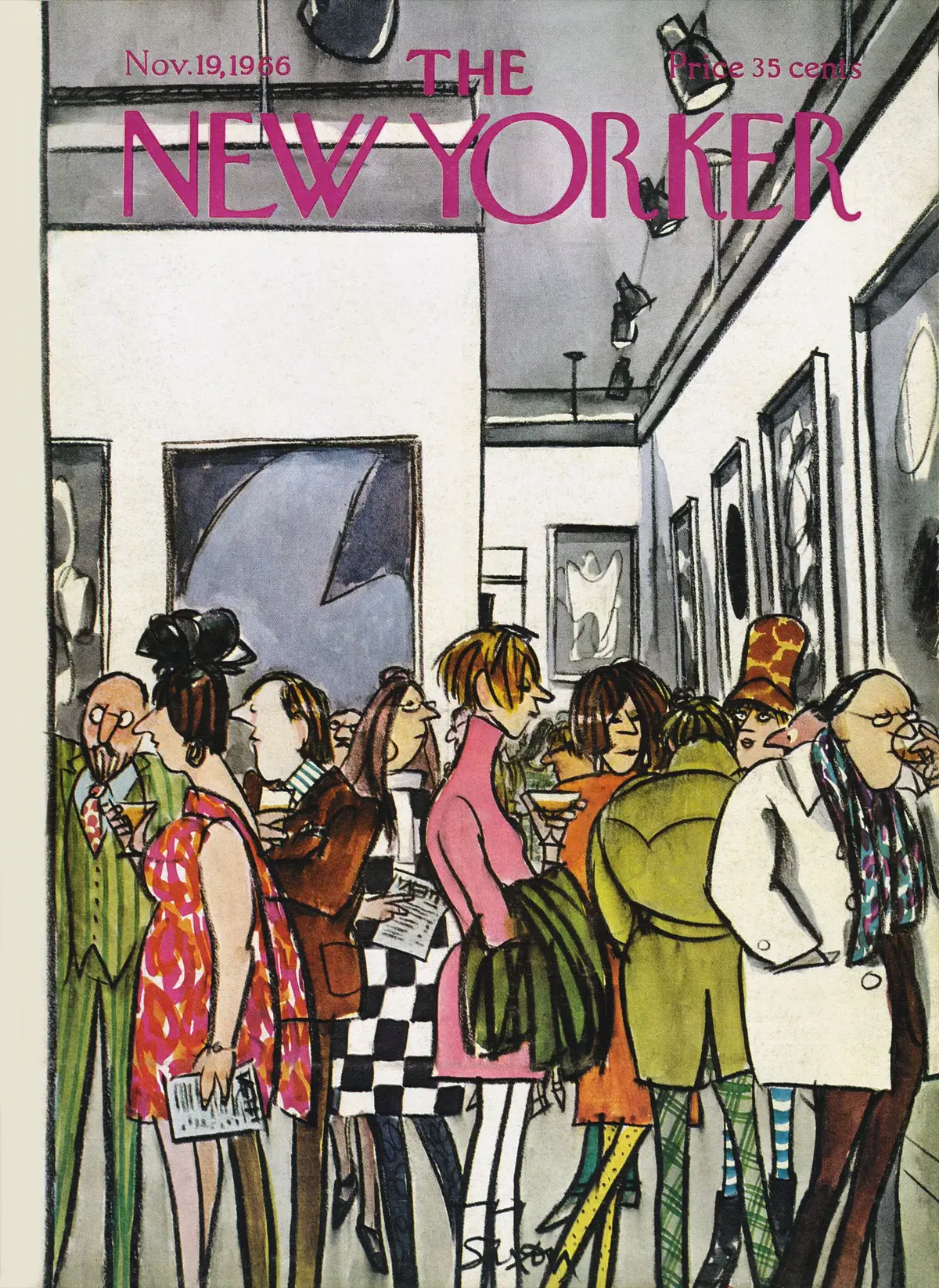 Обложка The New Yorker, 19 ноября 1966, художник Чарльз Д. Саксон
