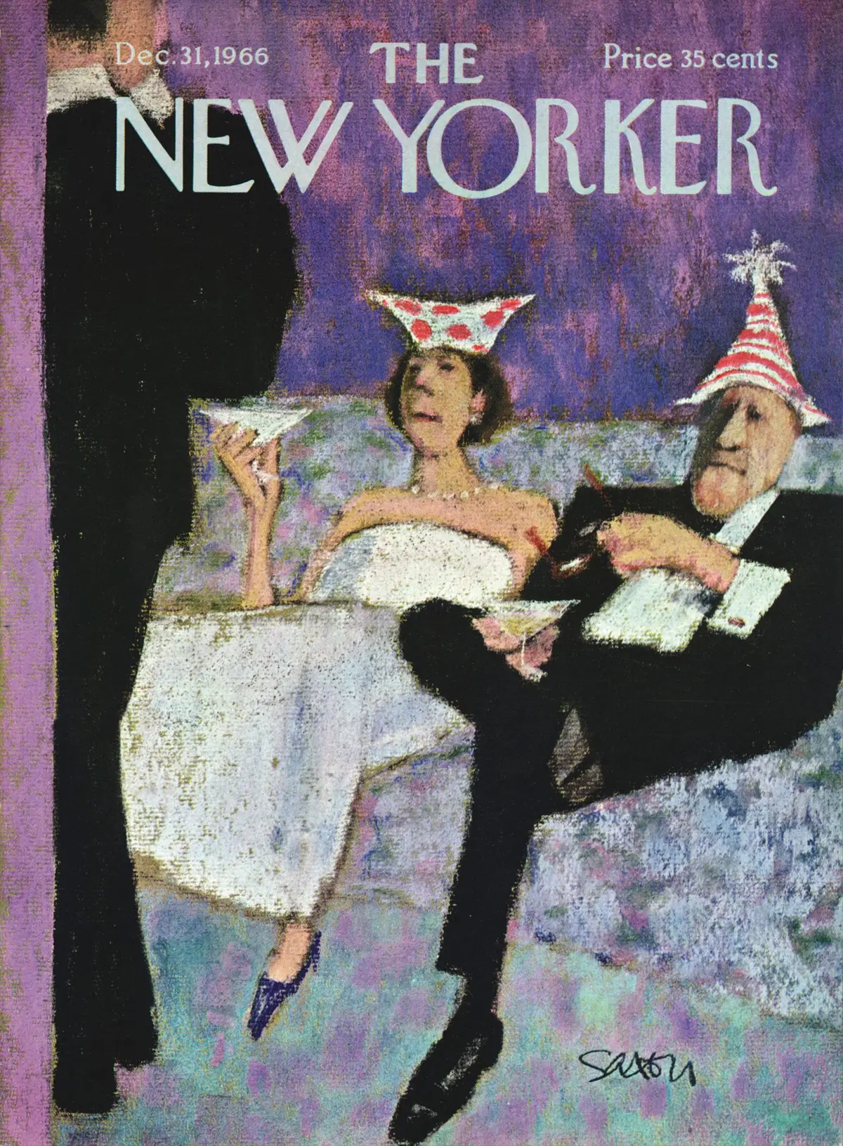 Обложка The New Yorker, 31 декабря 1966, художник Чарльз Д. Саксон