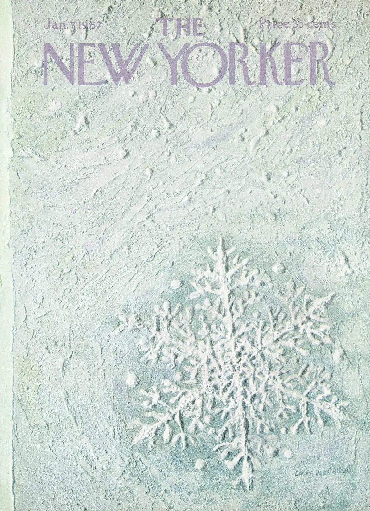 Обложка The New Yorker, 7 января 1967, художник Лора Джин Аллен