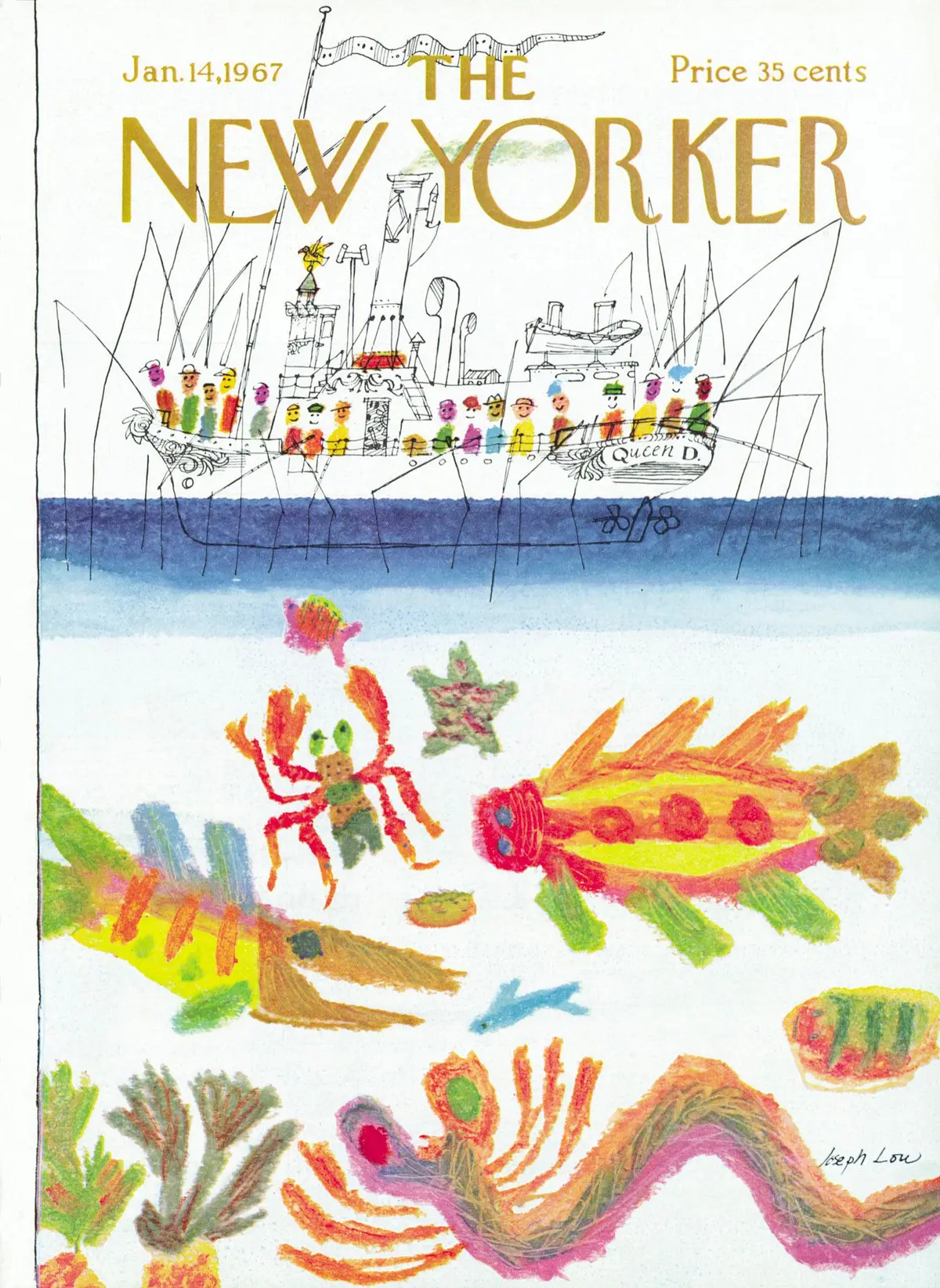 Обложка The New Yorker, 14 января 1967, художник Джозеф Лоу
