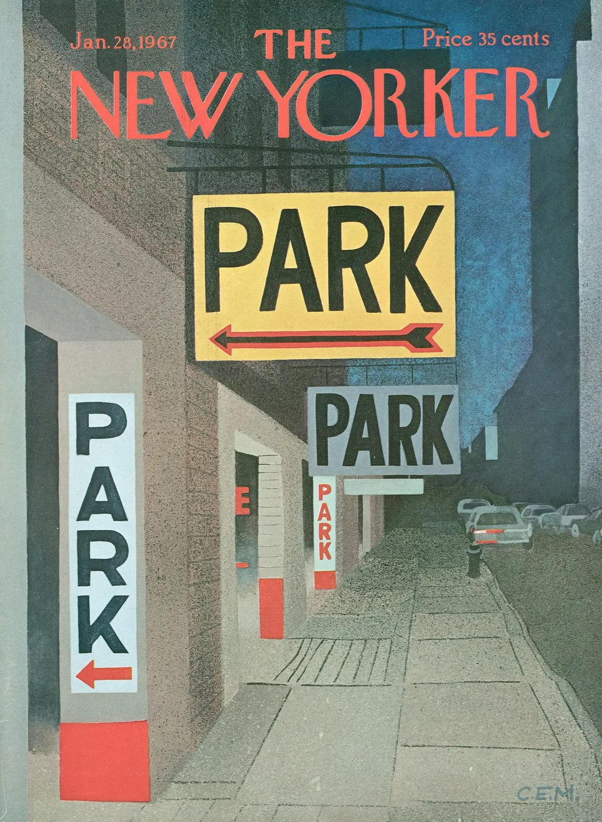 Обложка The New Yorker, 28 января 1967, художник Чарльз Мартин