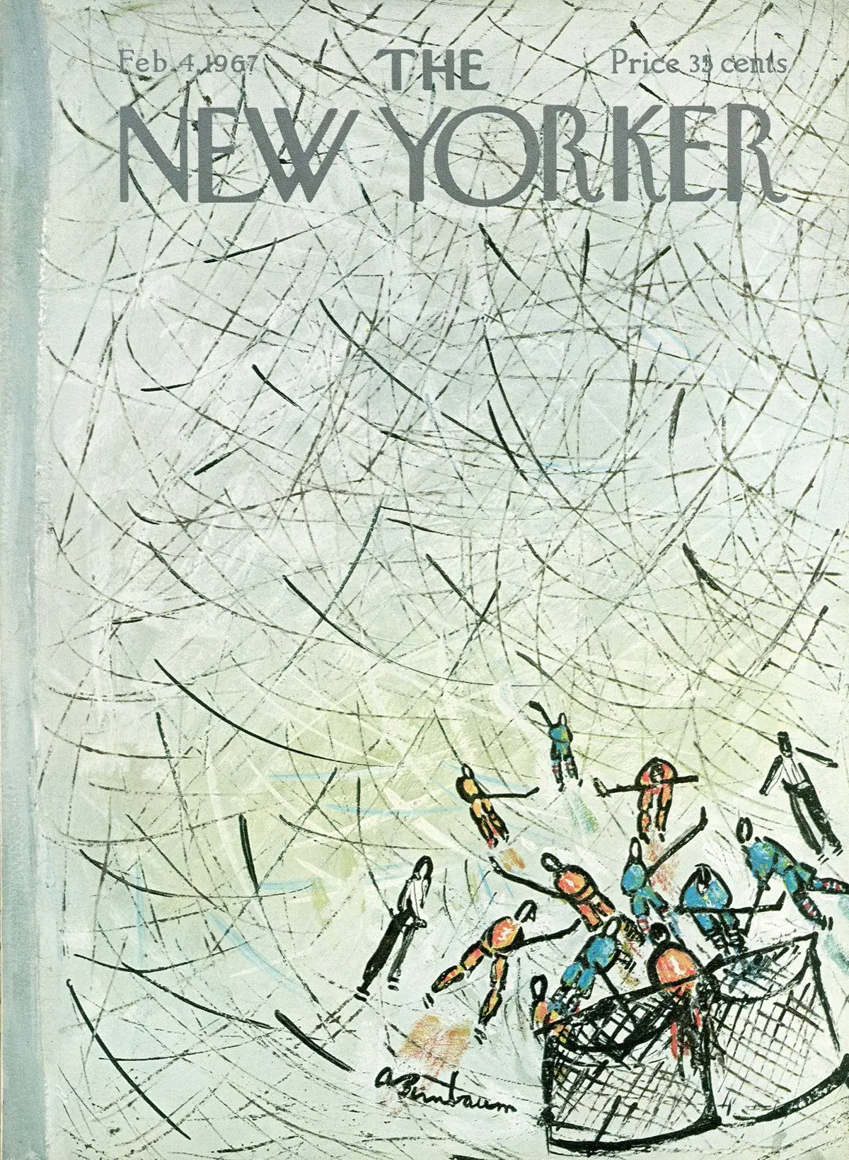 Обложка The New Yorker, 4 февраля 1967, художник Эйб Бирнбаум