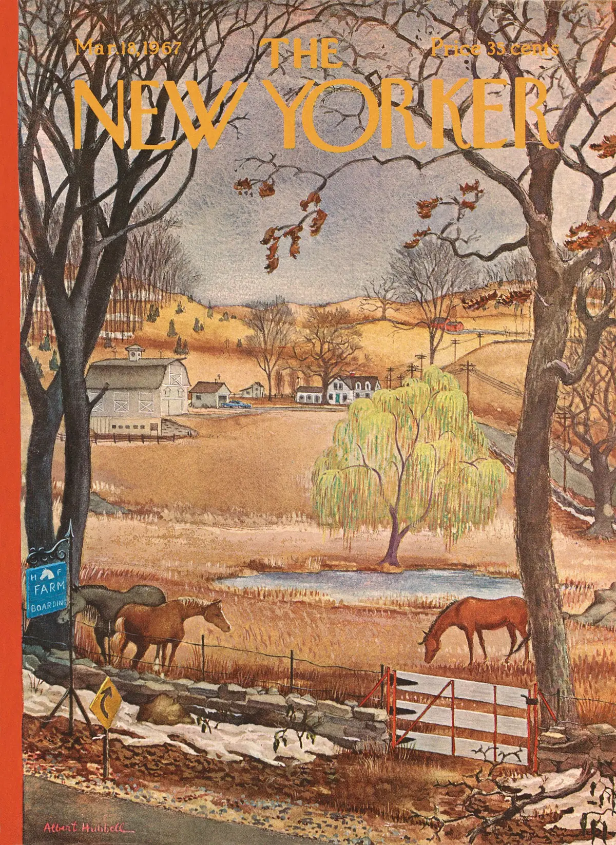 Обложка The New Yorker, 18 марта 1967, художник Альберт Хаббелл