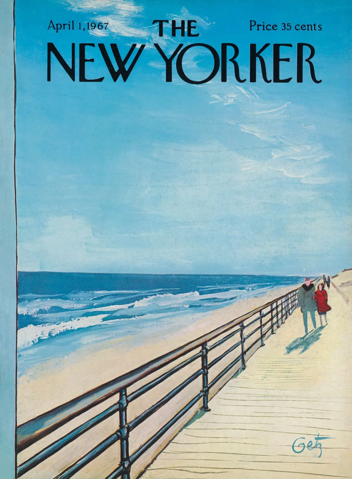 Обложка The New Yorker, 1 апреля 1967, художник Артур Гетц