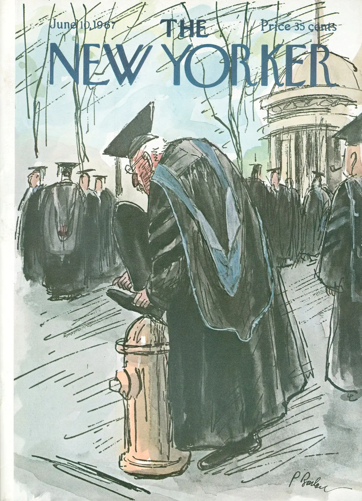 Обложка The New Yorker, 10 июня 1967, художник Перри Барлоу