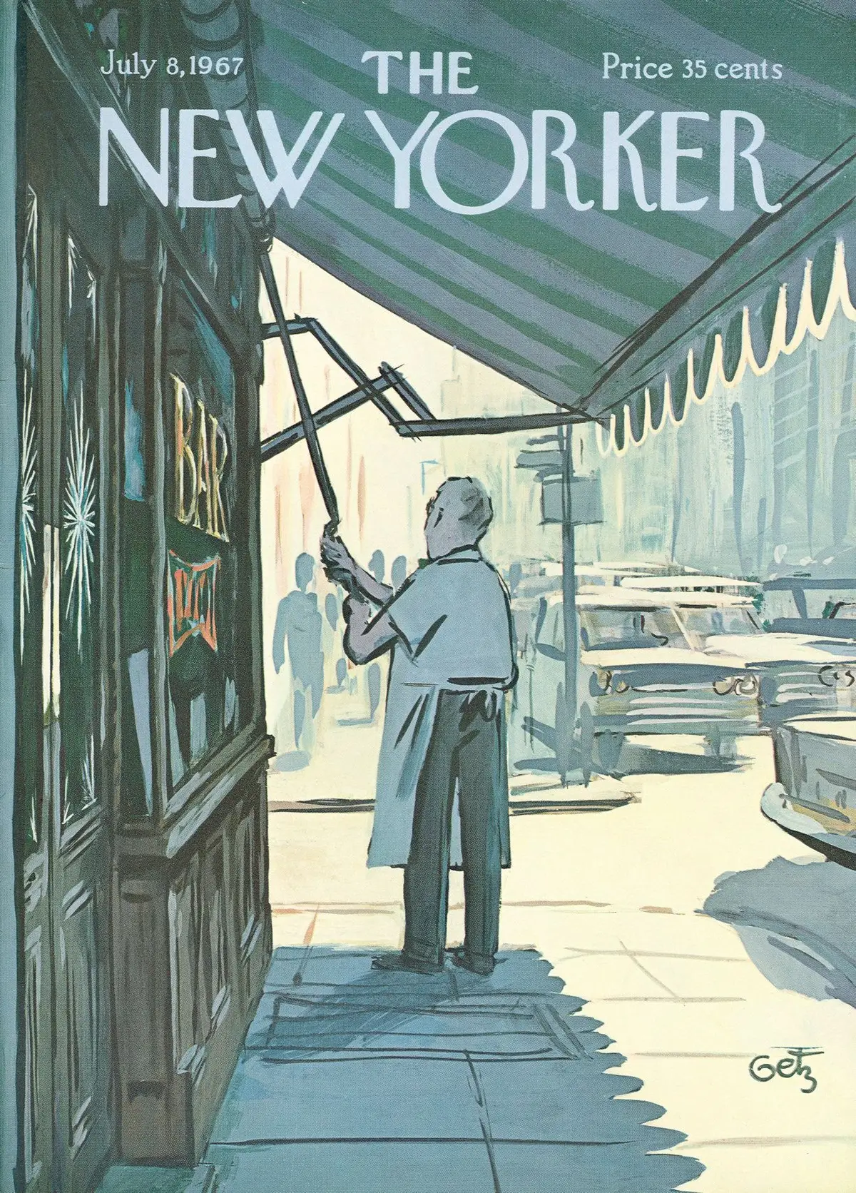 Обложка The New Yorker, 8 июля 1967, художник Артур Гетц