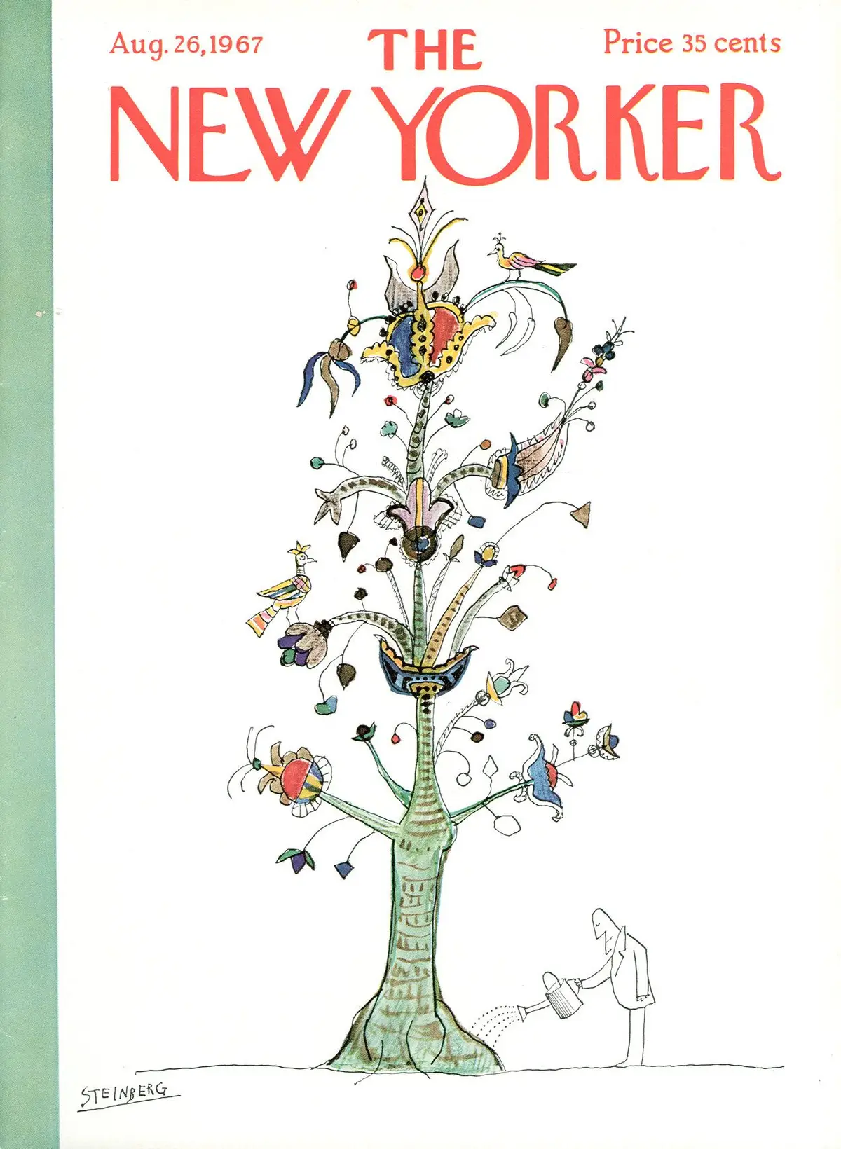 Обложка The New Yorker, 26 августа 1967, художник Сол Стейнберг