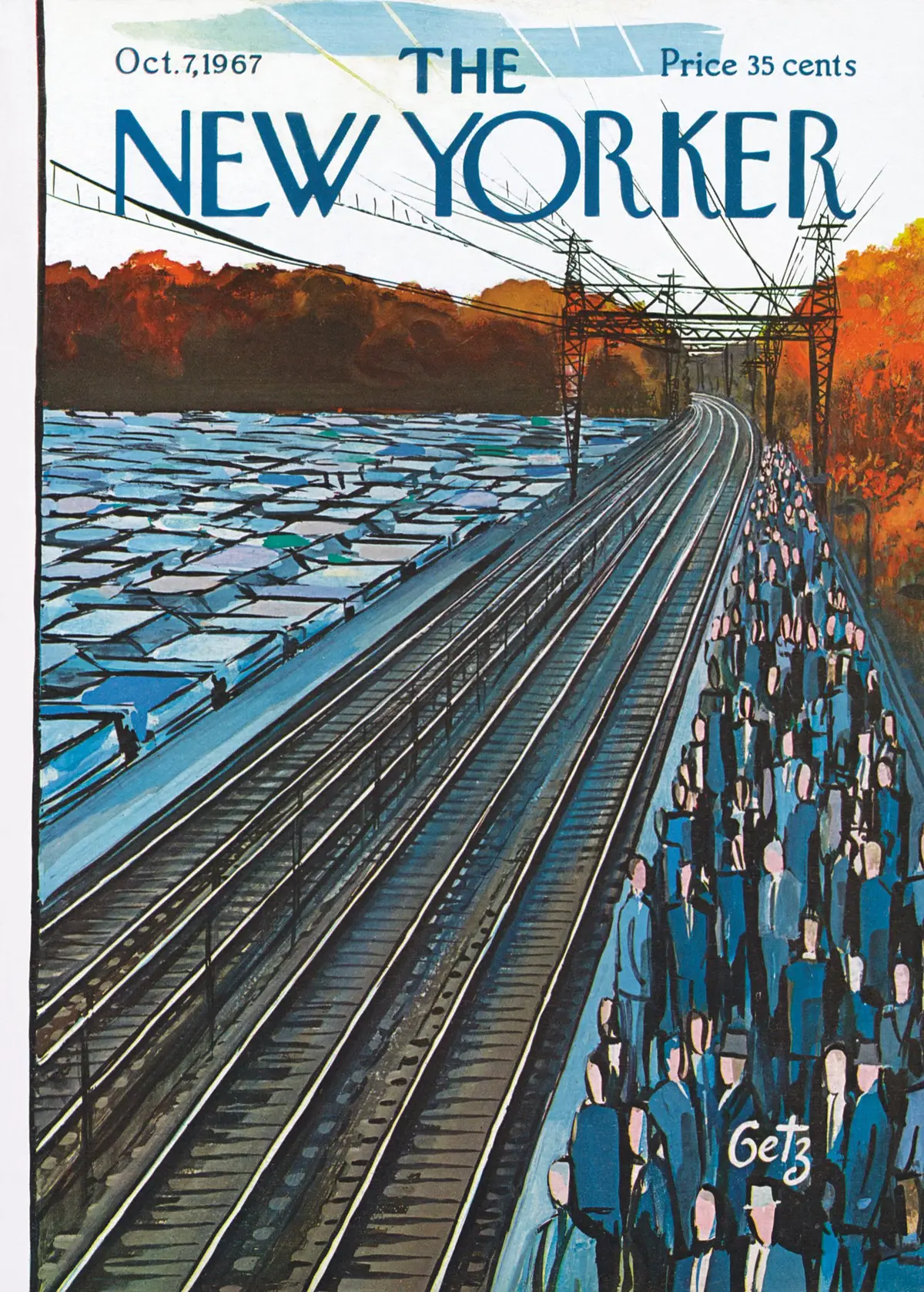 Обложка The New Yorker, 7 октября 1967, художник Артур Гетц