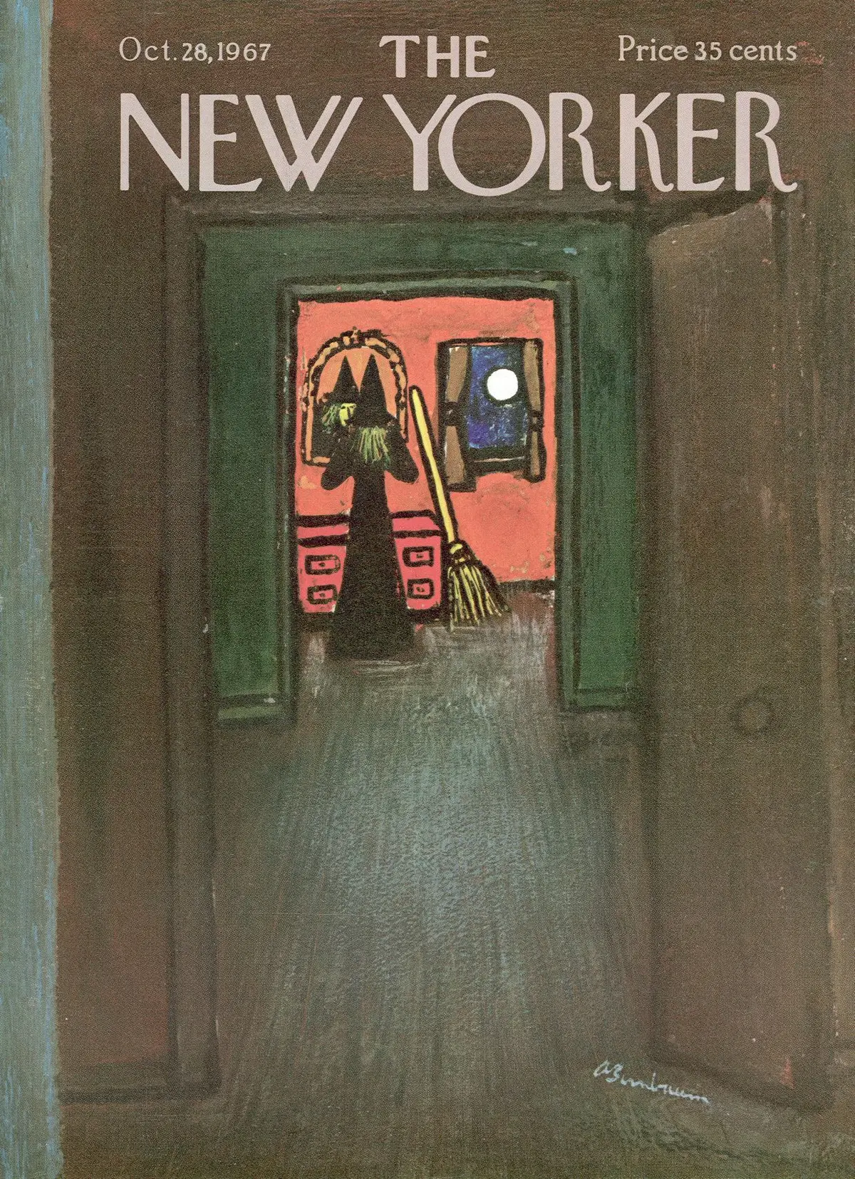 Обложка The New Yorker, 28 октября 1967, художник Эйб Бирнбаум