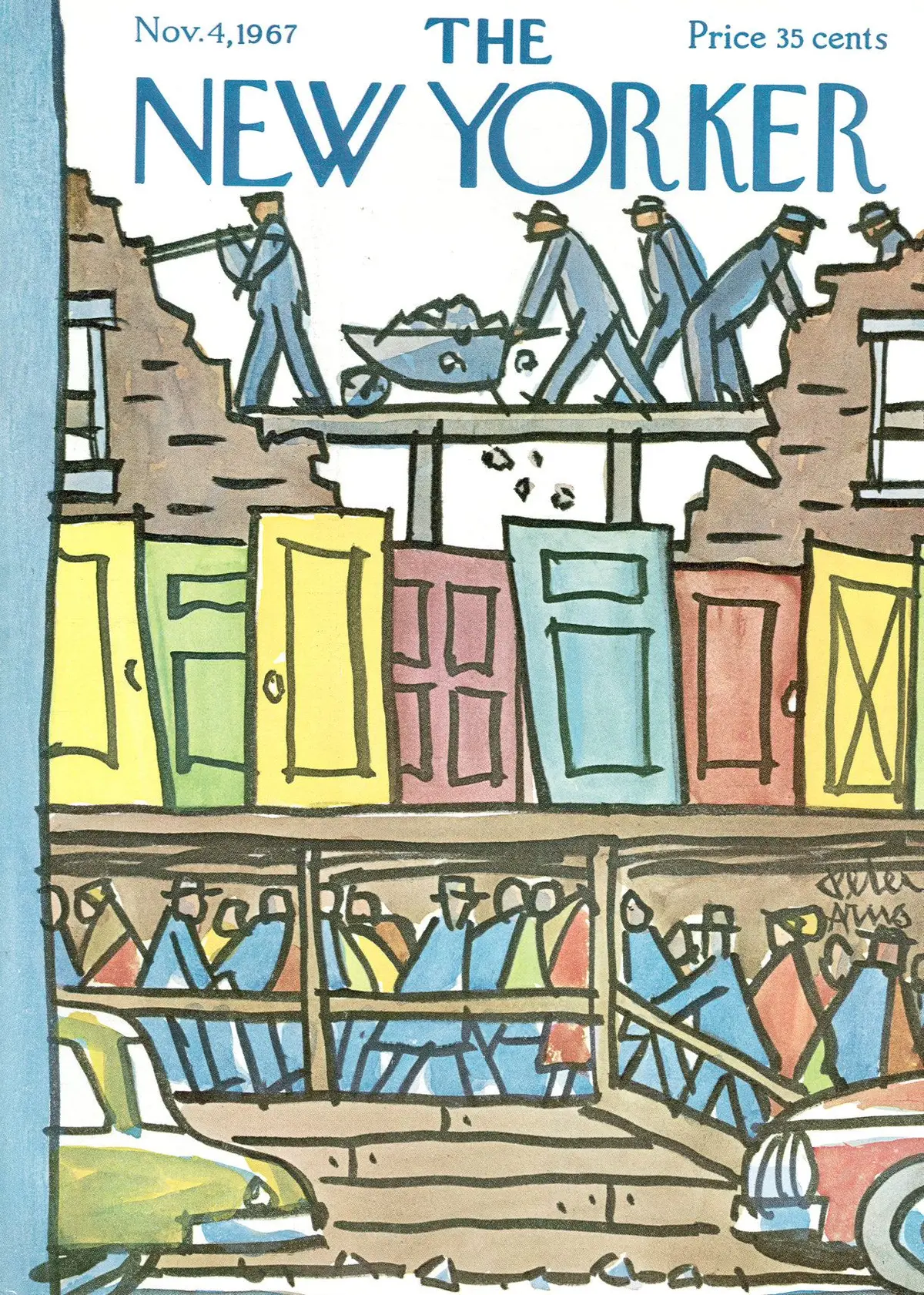 Обложка The New Yorker, 4 ноября 1967, художник Питер Арно