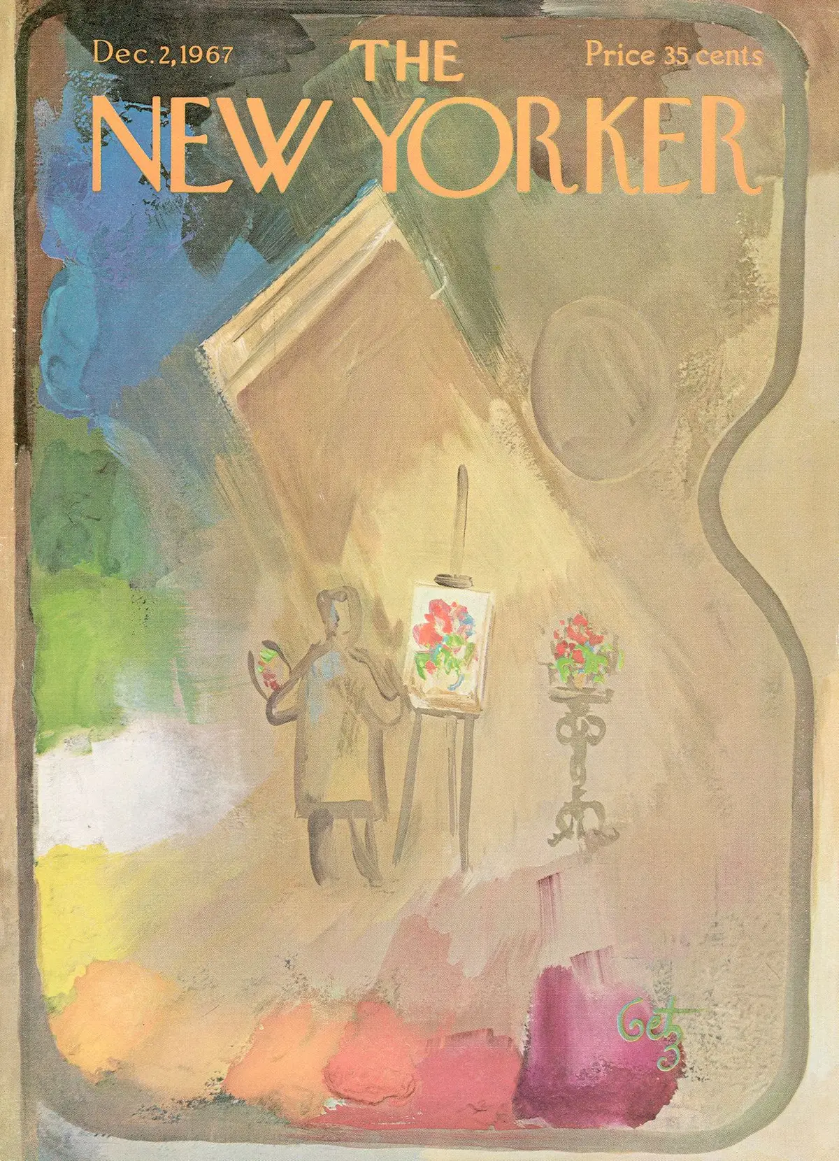 Обложка The New Yorker, 2 декабря 1967, художник Артур Гетц