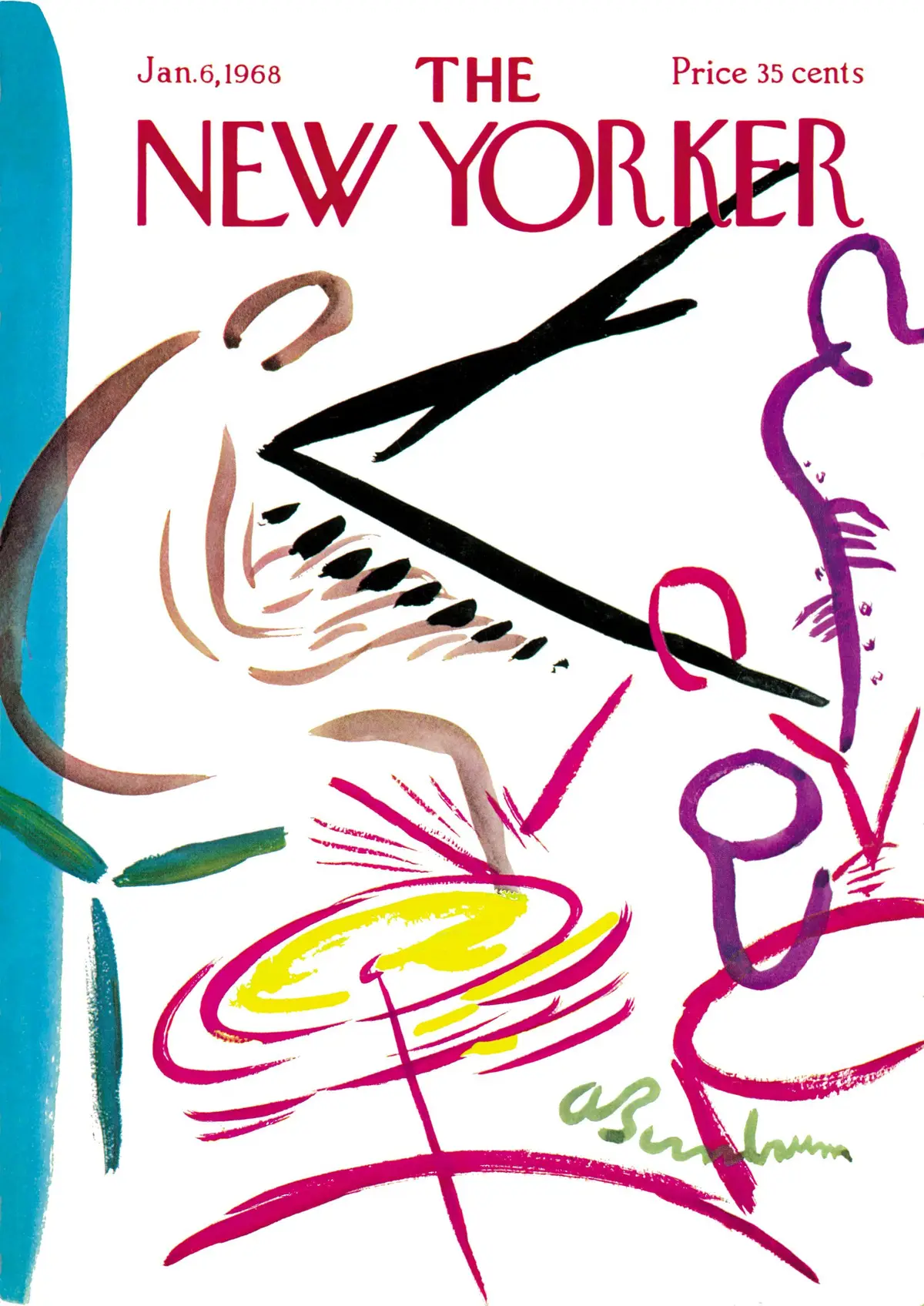Обложка The New Yorker, 6 января 1968, художник Эйб Бирнбаум