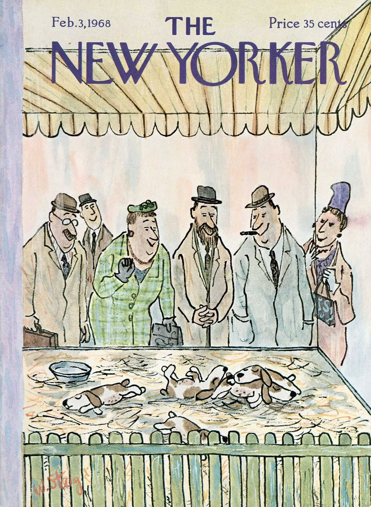 Обложка The New Yorker, 3 февраля 1968, художник Уильям Стейг