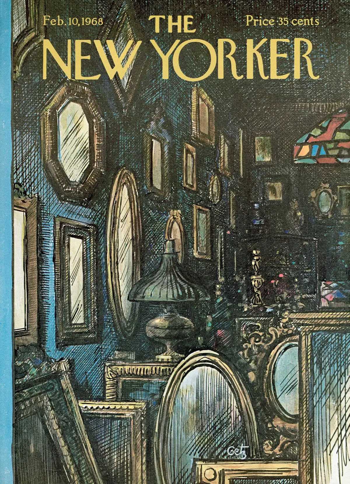 Обложка The New Yorker, 10 февраля 1968, художник Артур Гетц