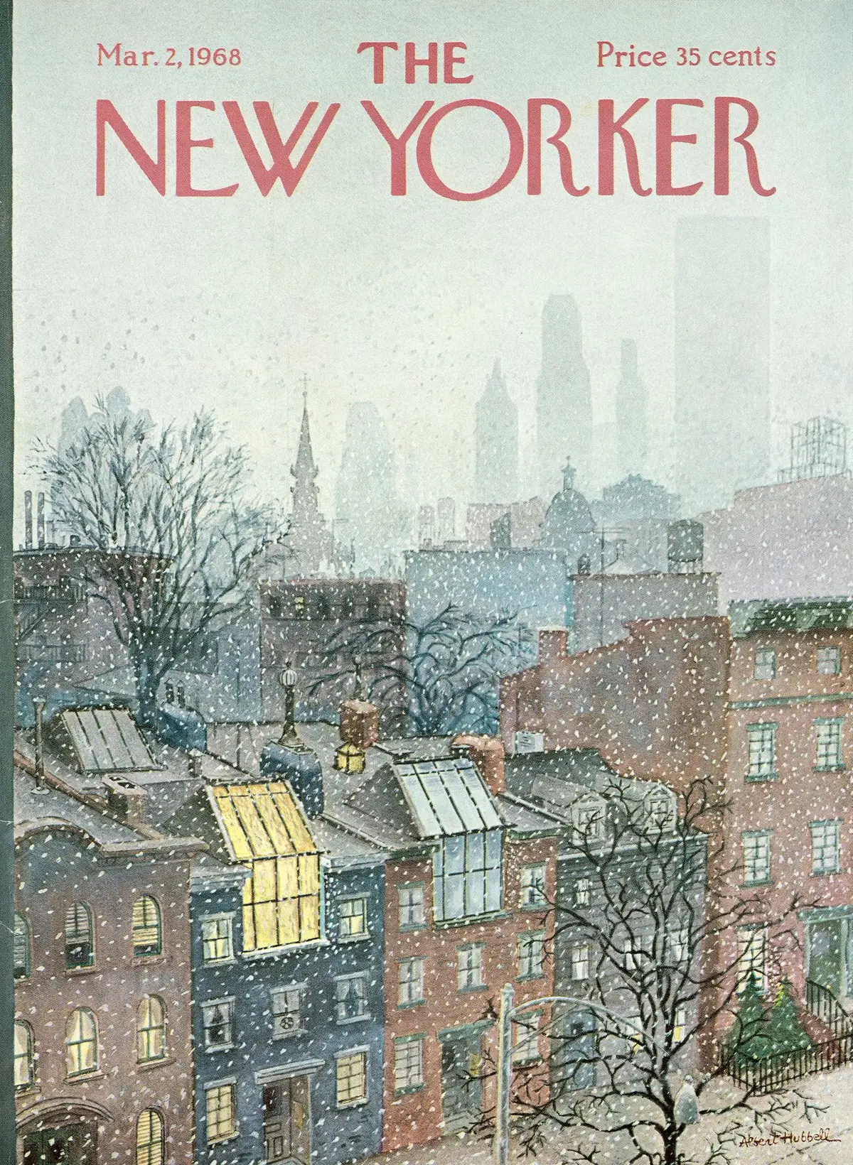 Обложка The New Yorker, 2 марта 1968, художник Альберт Хаббелл