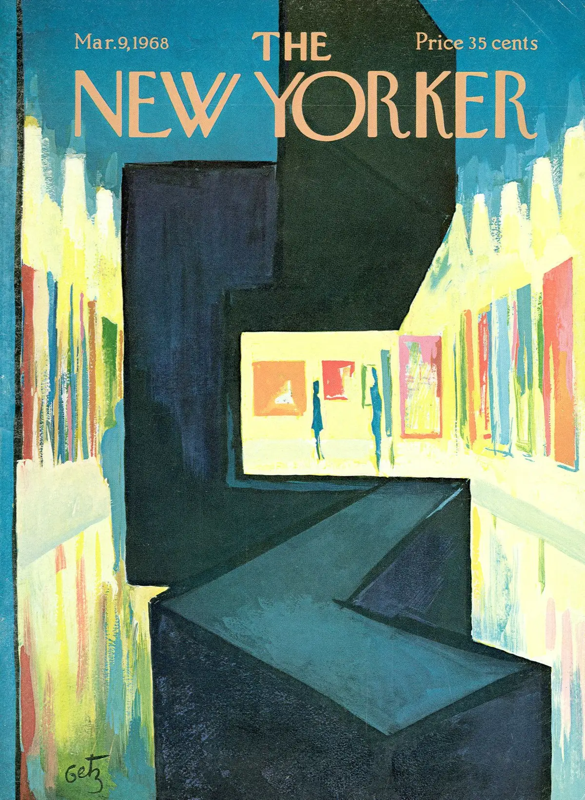 Обложка The New Yorker, 9 марта 1968, художник Артур Гетц