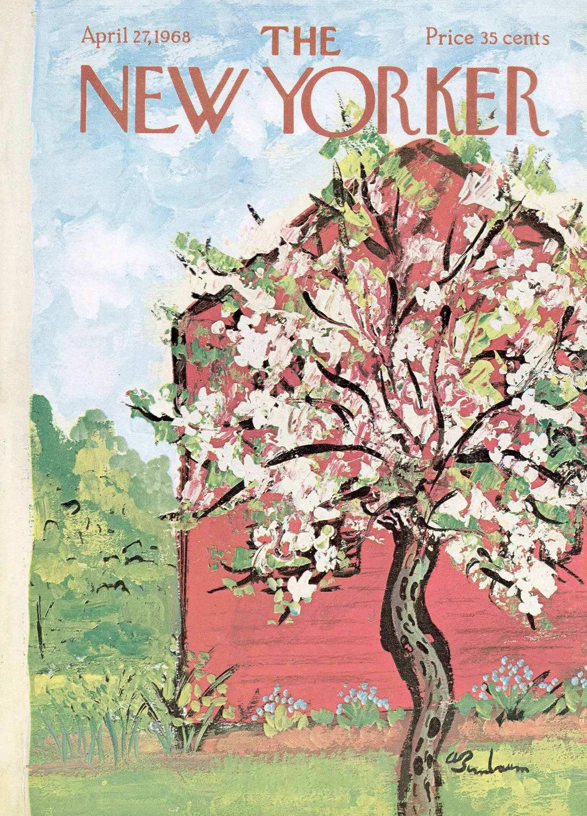 Обложка The New Yorker, 27 апреля 1968, художник Эйб Бирнбаум