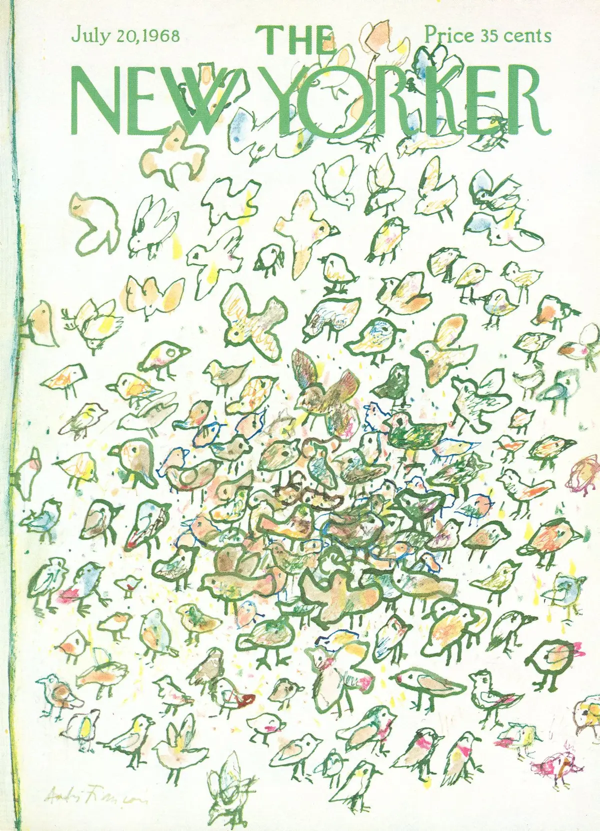 Обложка The New Yorker, 20 июля 1968, художник Андре Франсуа