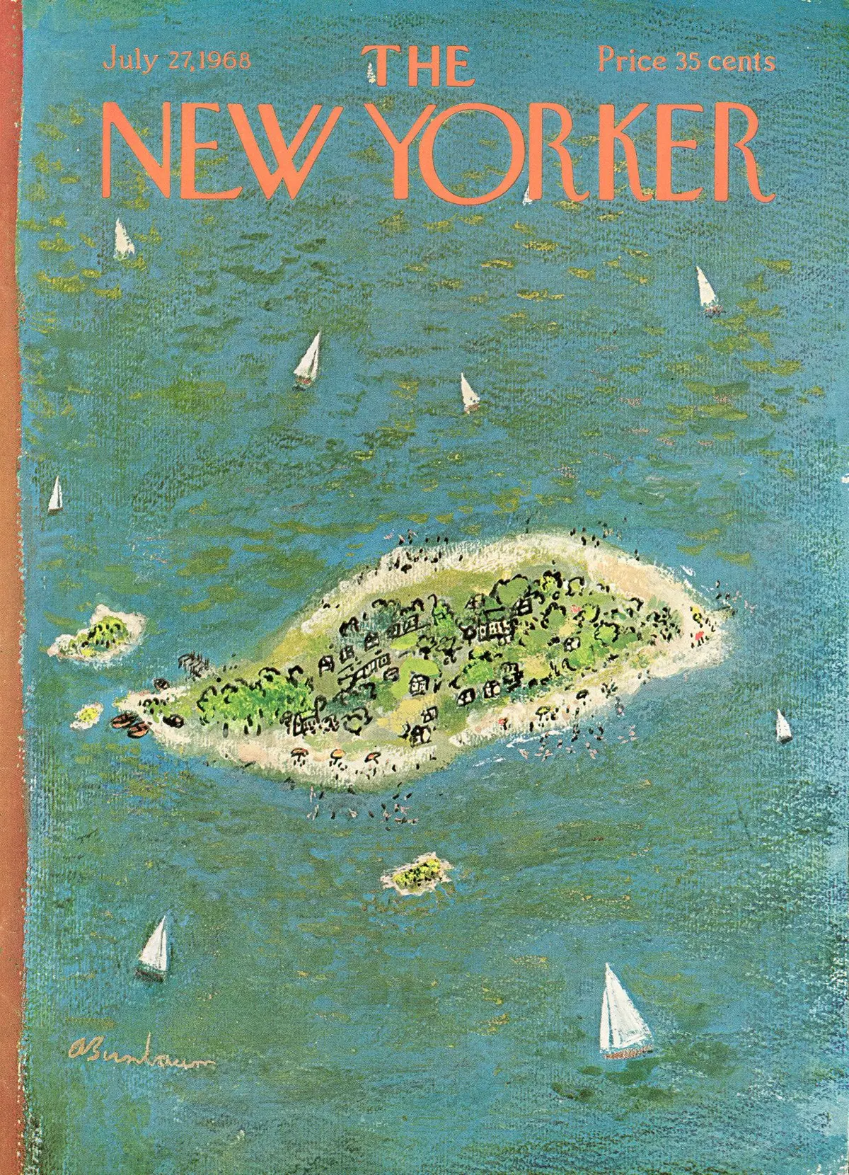 Обложка The New Yorker, 27 июля 1968, художник Эйб Бирнбаум