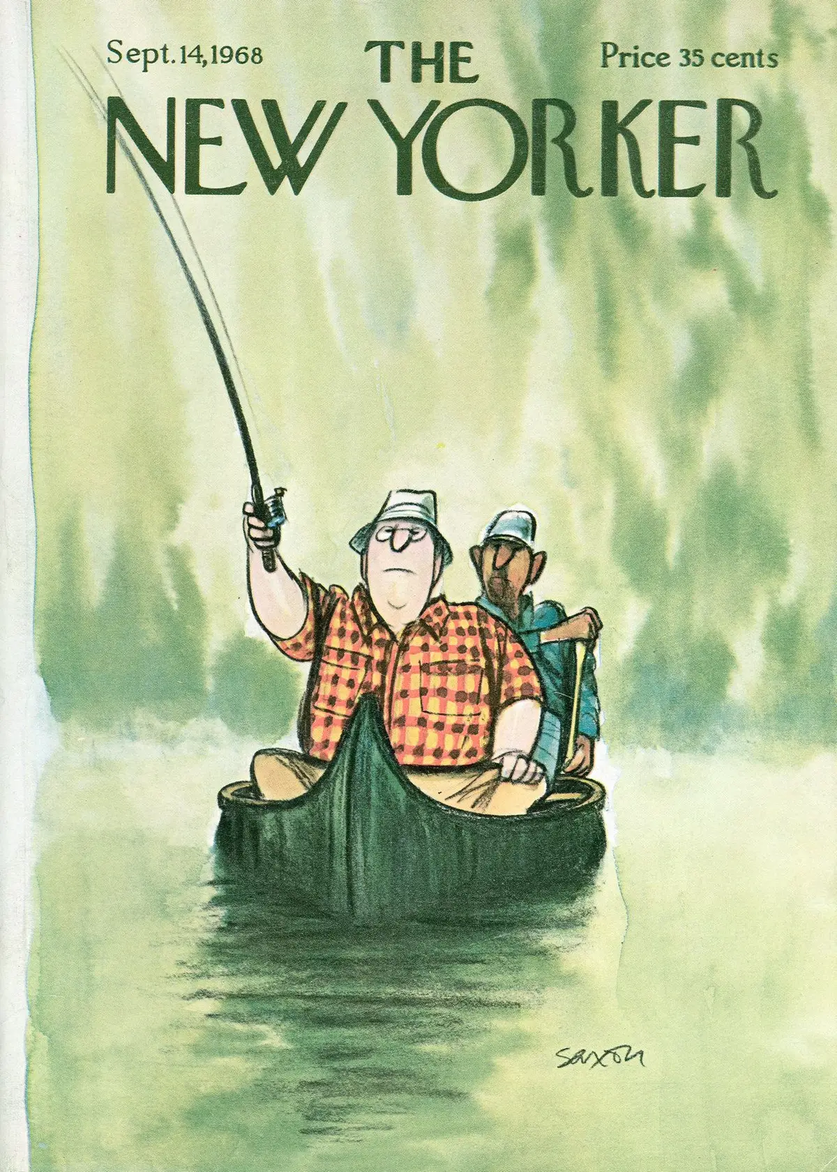 Обложка The New Yorker, 14 сентября 1968, художник Чарльз Д. Саксон