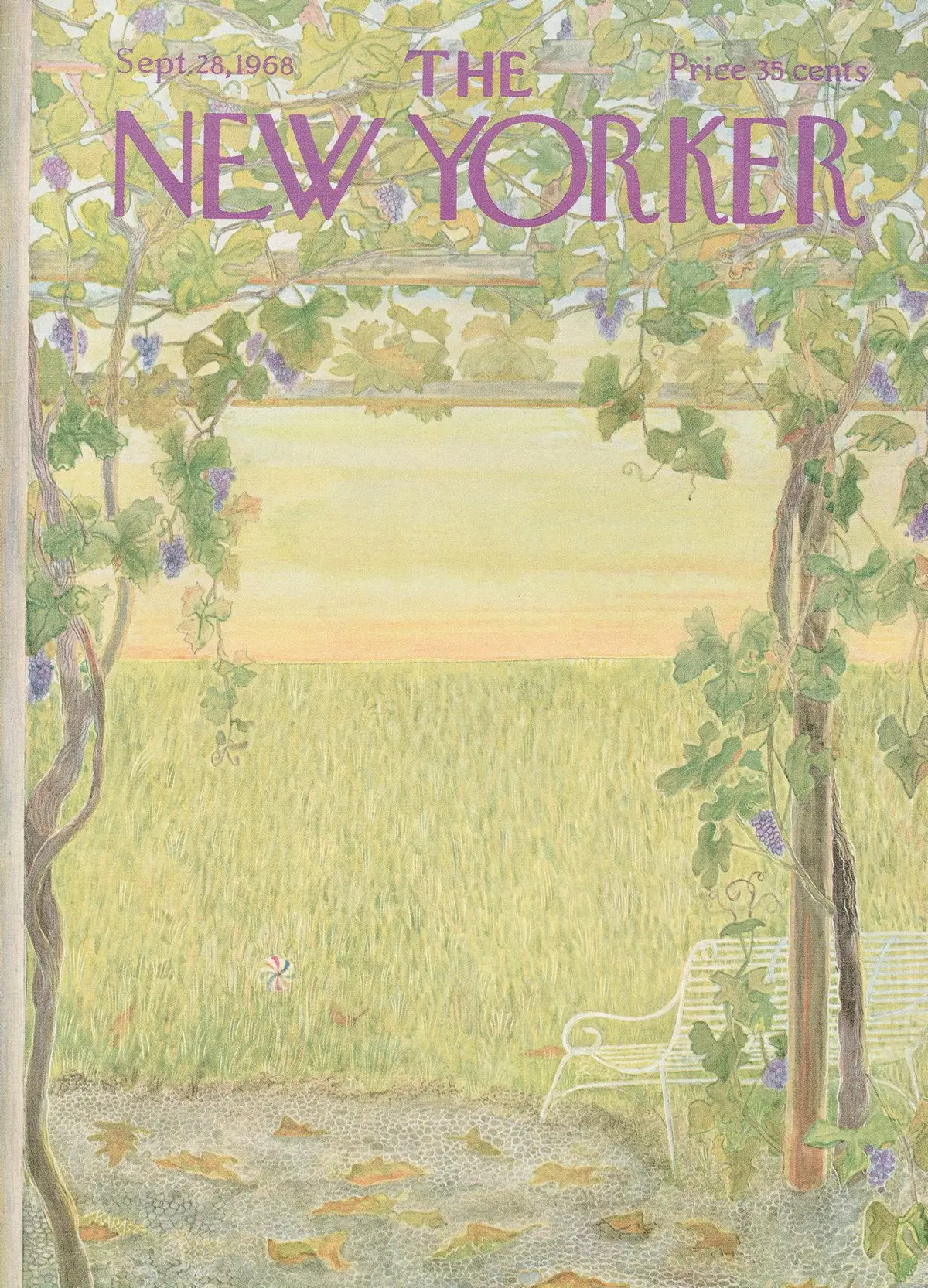 Обложка The New Yorker, 28 сентября 1968, художник Илонка Карас
