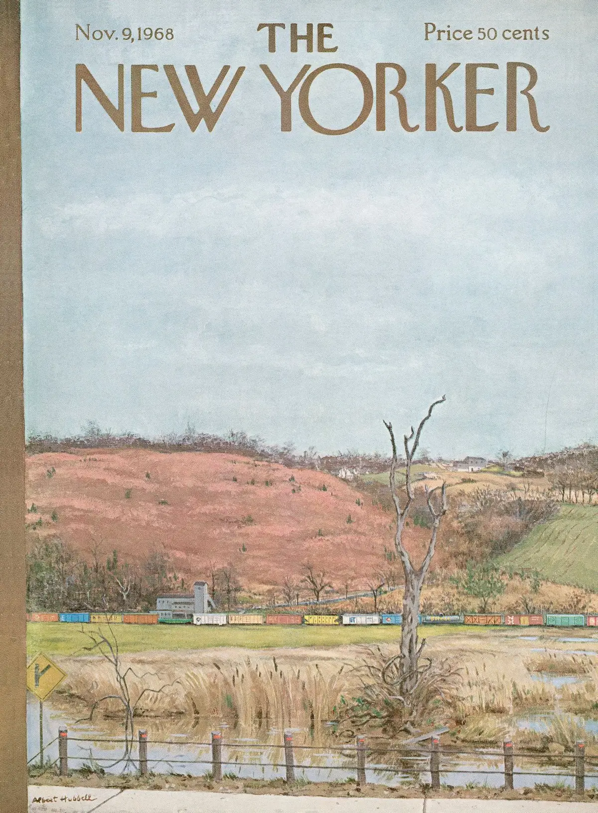 Обложка The New Yorker, 9 ноября 1968, художник Альберт Хаббелл