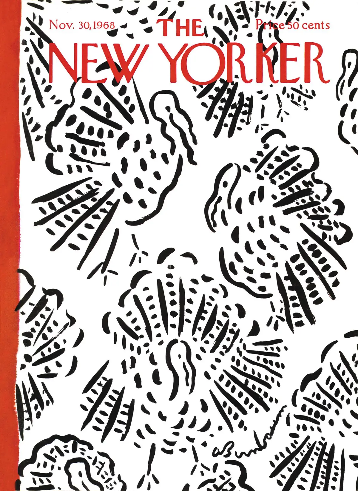 Обложка The New Yorker, 30 ноября 1968, художник Эйб Бирнбаум