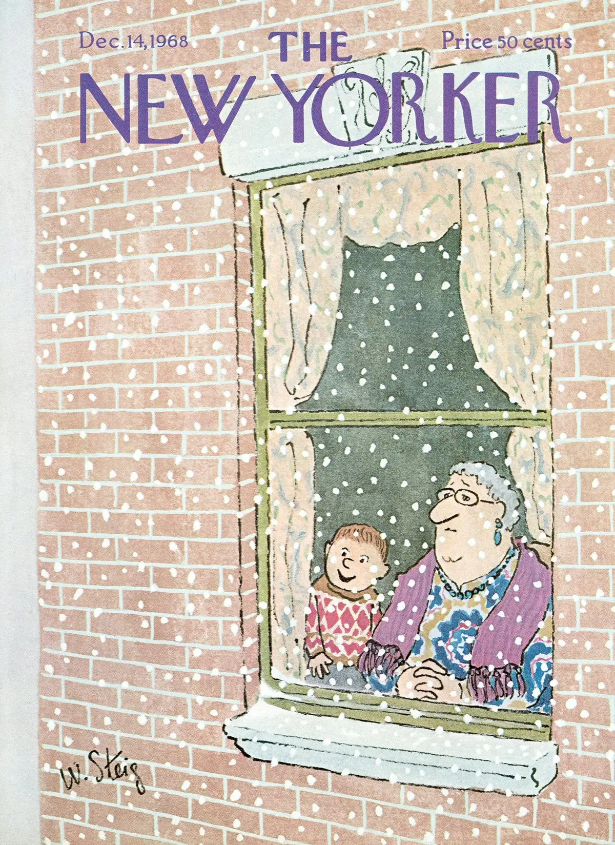 Обложка The New Yorker, 14 декабря 1968, художник Уильям Стейг