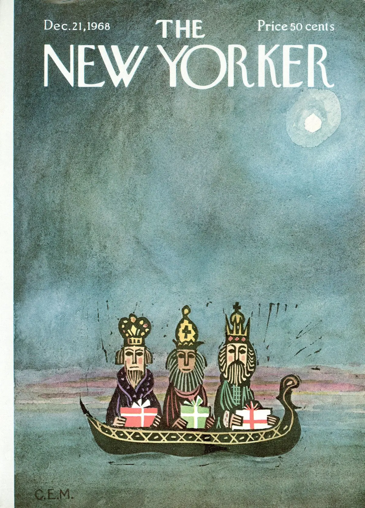 Обложка The New Yorker, 21 декабря 1968, художник Чарльз Мартин