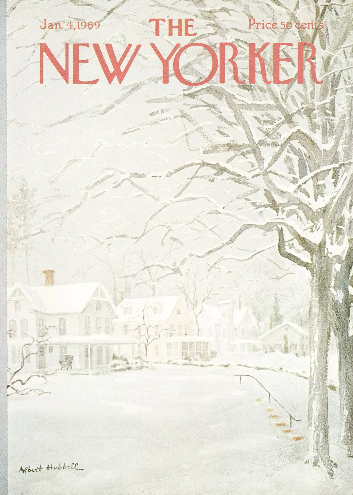 Обложка The New Yorker, 4 января 1969, художник Альберт Хаббелл