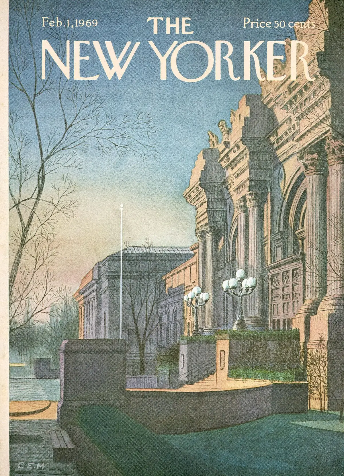 Обложка The New Yorker, 1 февраля 1969, художник Чарльз Э. Мартин