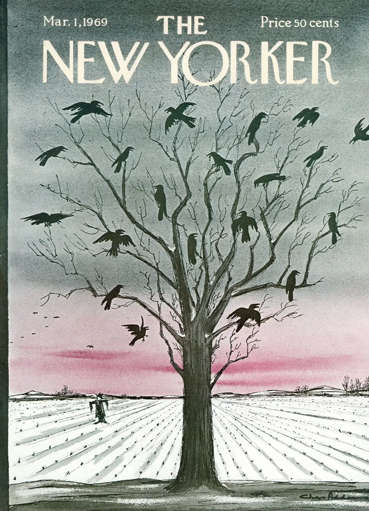 Обложка The New Yorker, 1 марта 1969, художник Чарльз Аддамс