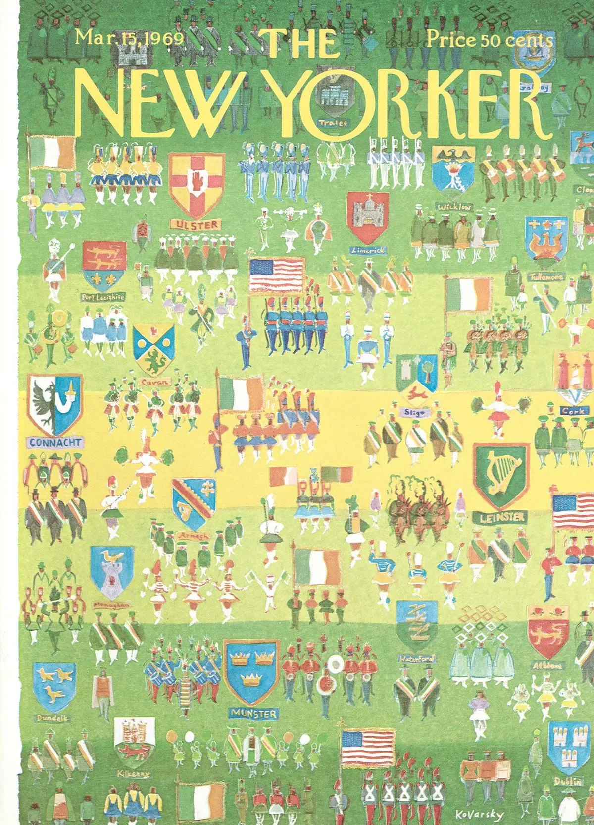 Обложка The New Yorker, 15 марта 1969, художник Анатоль Коварски