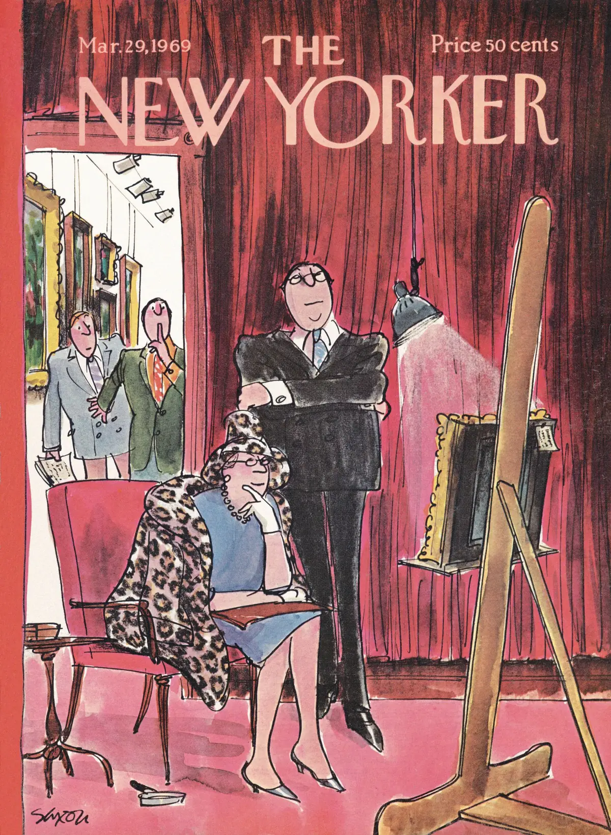 Обложка The New Yorker, 29 марта 1969, художник Чарльз Саксон