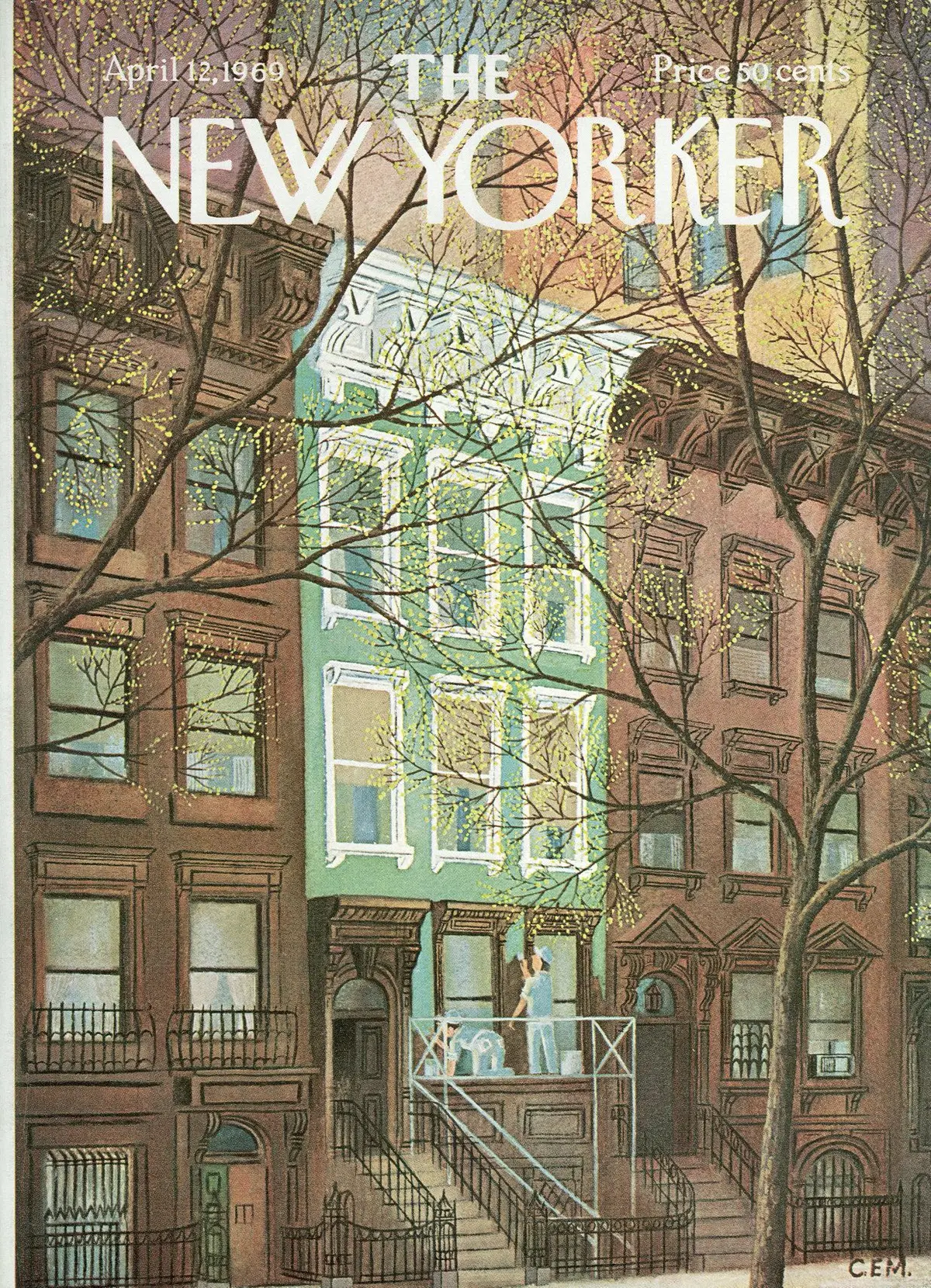 Обложка The New Yorker, 12 апреля 1969, художник Чарльз Э. Мартин
