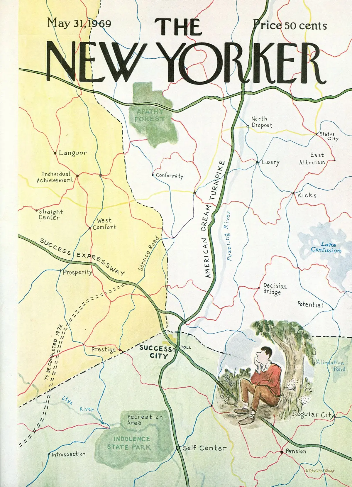 Обложка The New Yorker, 31 мая 1969, художник Джеймс Стивенсон