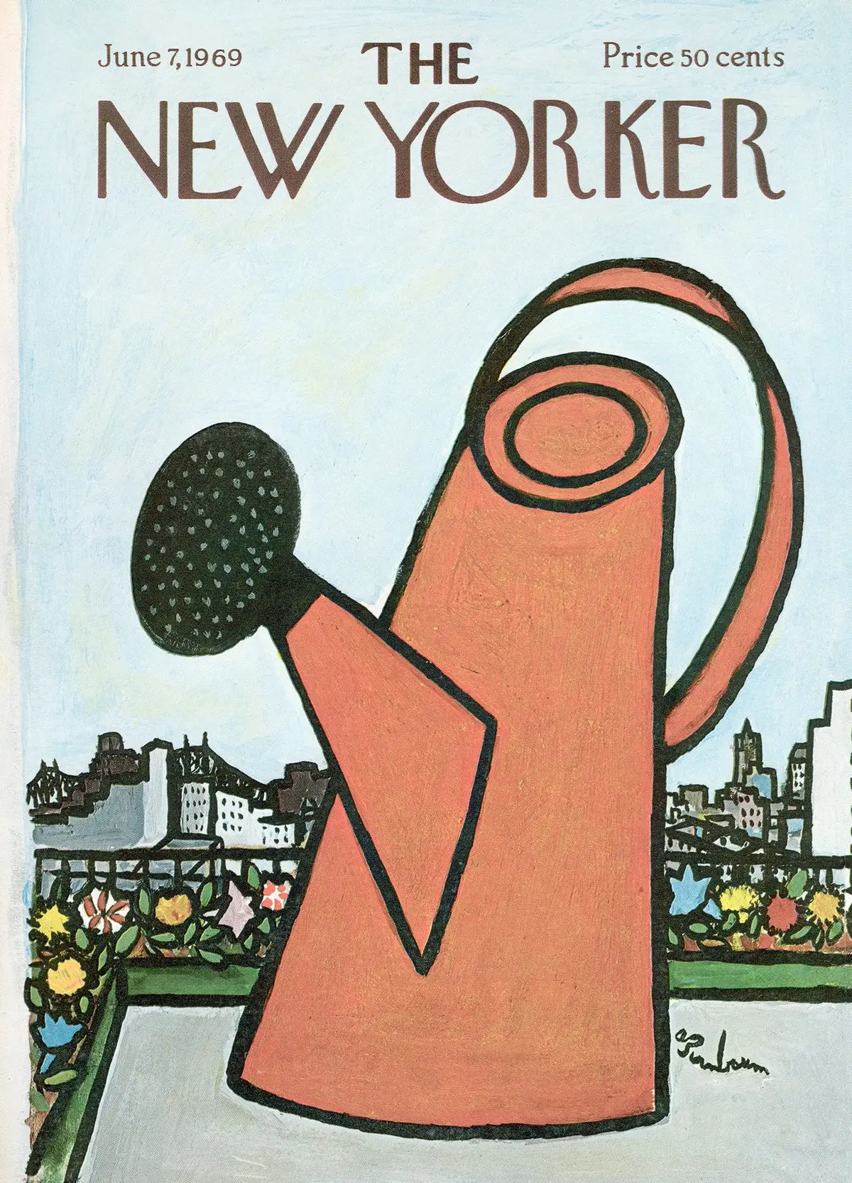 Обложка The New Yorker, 7 июня 1969, художник Эйб Бирнбаум