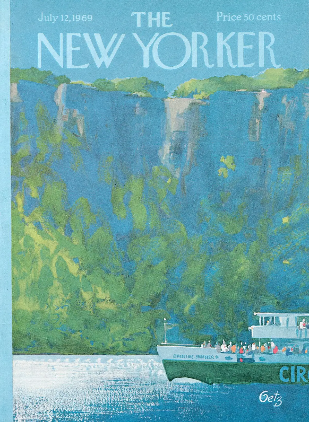 Обложка The New Yorker, 12 июля 1969, художник Артур Гетц