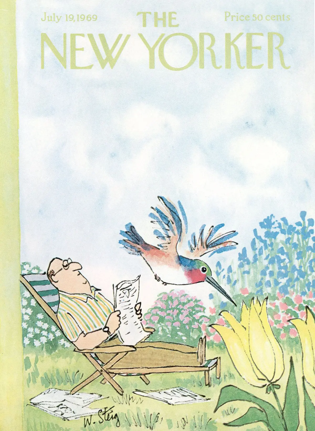 Обложка The New Yorker, 19 июля 1969, художник Уильям Стейг