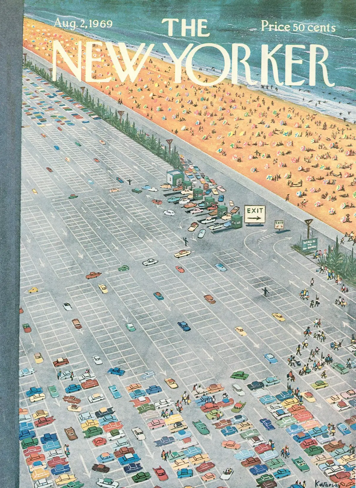 Обложка The New Yorker, 2 августа 1969, художник Анатоль Коварски