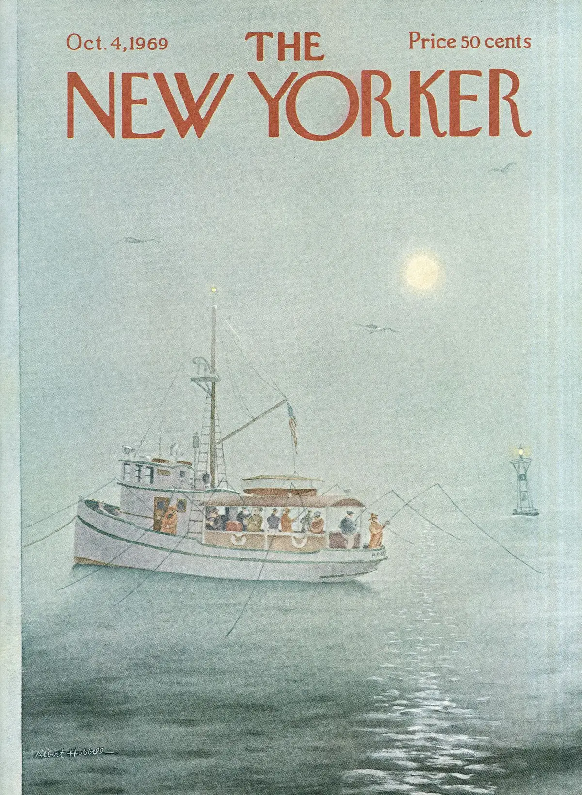 Обложка The New Yorker, 4 октября 1969, художник Альберт Хаббелл