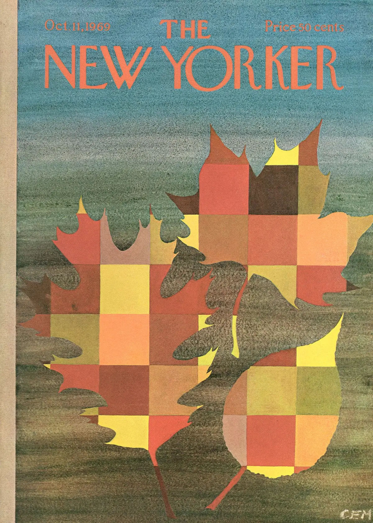 Обложка The New Yorker, 11 октября 1969, художник Чарльз Э. Мартин