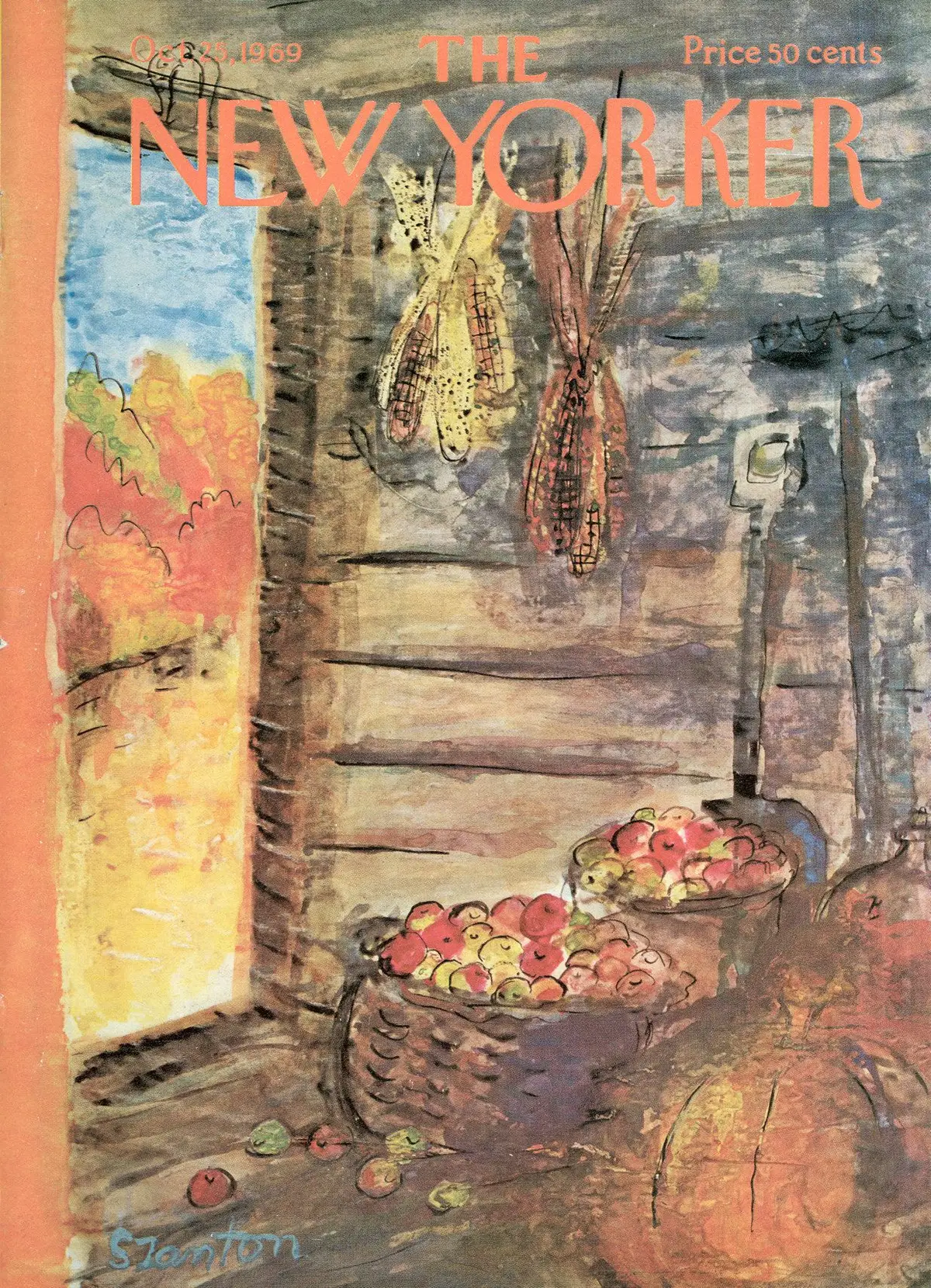 Обложка The New Yorker, 25 октября 1969, художник Беатрис Сантон