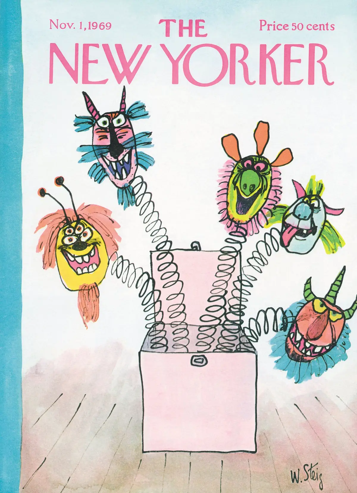 Обложка The New Yorker, 1 ноября 1969, художник Уильям Стейг